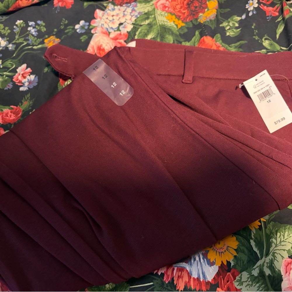 Burgundy GAP dress pants new with tags